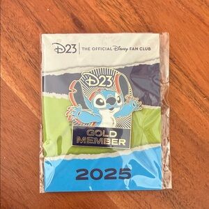 Disney D23 Gold Member 2025 Stitch Enamel Pin Disney Fan Club Limited Release